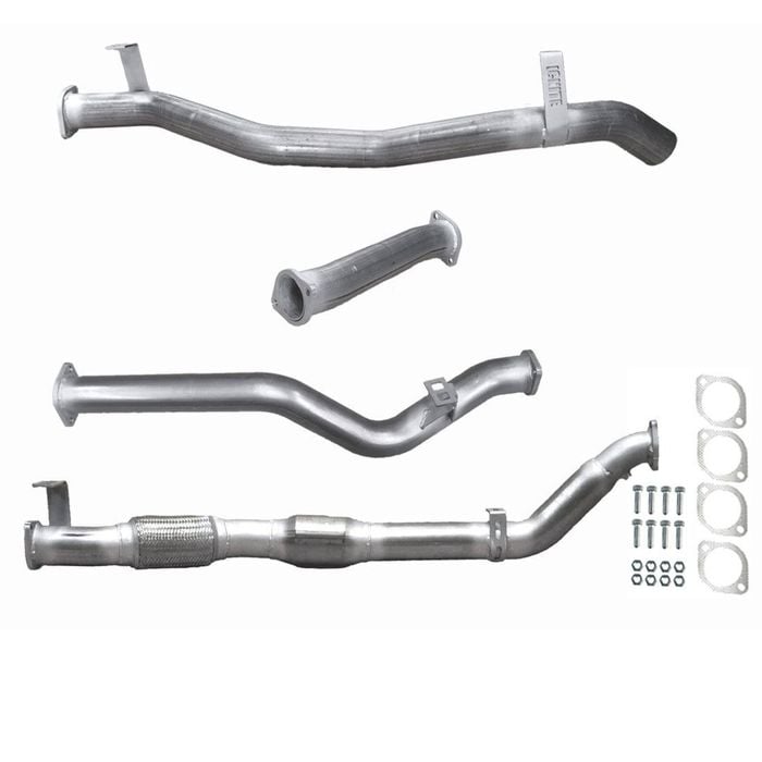 Ignite Exhausts Turbo Back For Toyota Landcruiser 79 Series V8 D/cab 3" Cat & Straight Pipe Raw Aluminised Steel