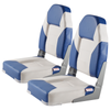 VEVOR Boat Seats Blue and White Folding with Thickened Sponge Padding and Hinge for Fishing