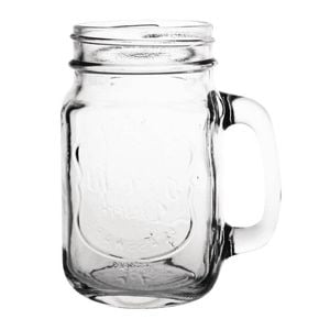 Olympia Handled Mason Jars Glass Drinking Mug 470ml Pack Of 12