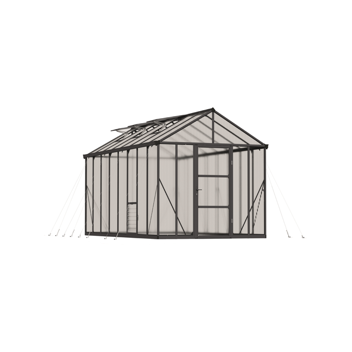 Maze Glory 8' x 16' Premium Greenhouse - Grey Frame