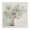 Lvd Hand-finished Wood Framed Canvas Olive Branch Print Home Decor 80x80cm