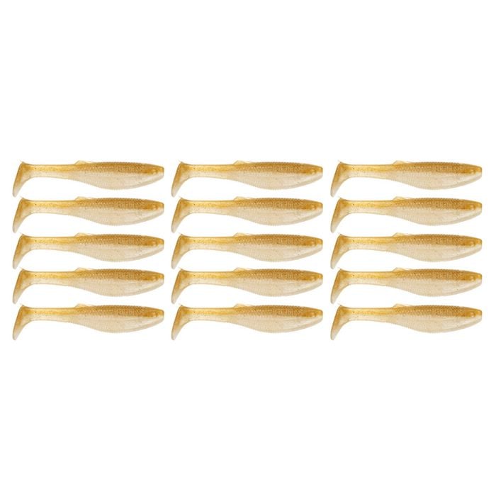 3x 5PK 4In Rapala Crush City Heavy Hitter Plastic Paddle Tail Lures - Whiting