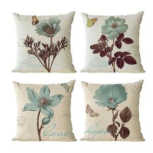 Catzon 4 Pcs Decorative Throw Pillow Covers with HD Printing for Home Decor