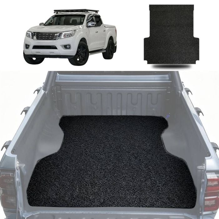 Signature Honeycomb UTE Tub Mat Tray Liner for Nissan Navara Dual Cab 2015 - Current (NP300/D23 STX with rear cupholder) - Black