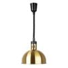 Apuro Retractable Dome Heat Shade Pale Gold Finish Commercial Food Warmer Buffet Heat Lamp