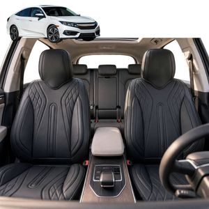 Australian Goose Front Seat Covers for Honda Civic 2016 - 2021 (10th Gen) - PU Leather, Black (2pc)