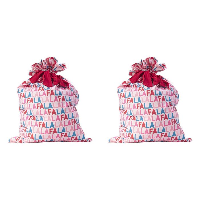 2PK Annabel Trends Santa Sack Christmas Holiday Gift Bag 73x55cm Fa La La La