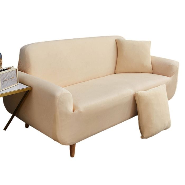 Catzon 2 Seater Stretch Sofa Cover Non-slip Polyester Printing Elastic Bottom