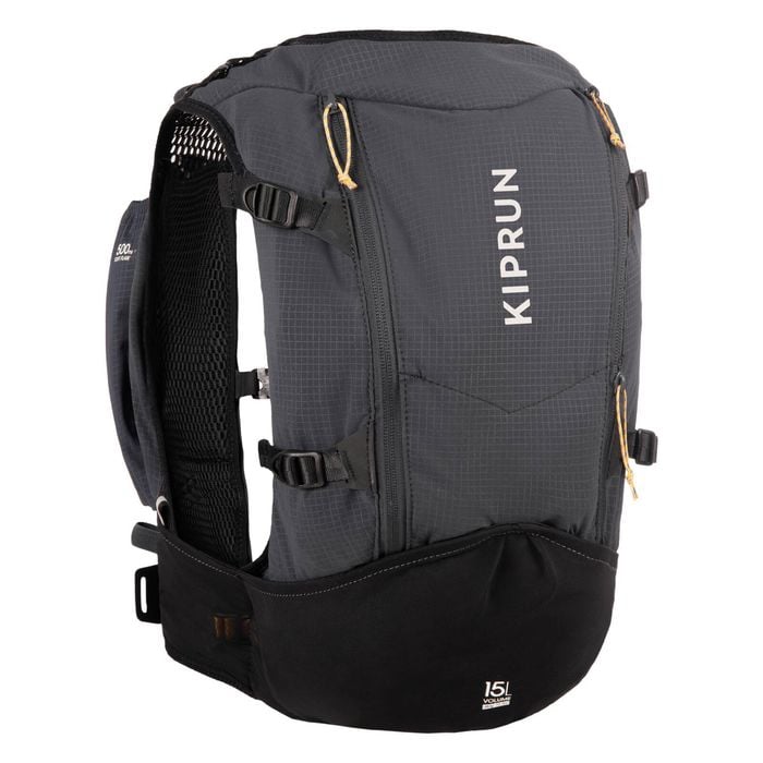 Decathlon | 15l Unisex Black Ultra-trail Running Bag - Sold With 2l Water Bladder - Eu Xs - S