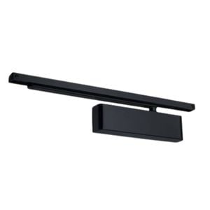Zanda 75mm Matt Black Slimline Closer Cover and Slide Armset Door Closer