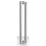 Lemaar 450 x 25mm Stainless Steel Back to Back Round Entry Handle Set