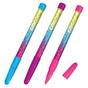3x Gogopo Glitter Pen/ballpen/ballpoint Fun Stationery Office/school Kids Assort