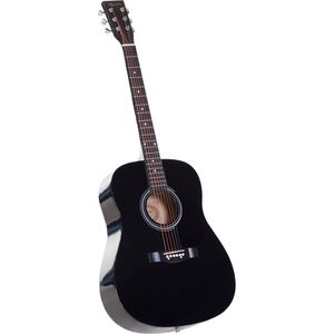 Karrera 41in Acoustic Wooden Guitar with Bag - Black
