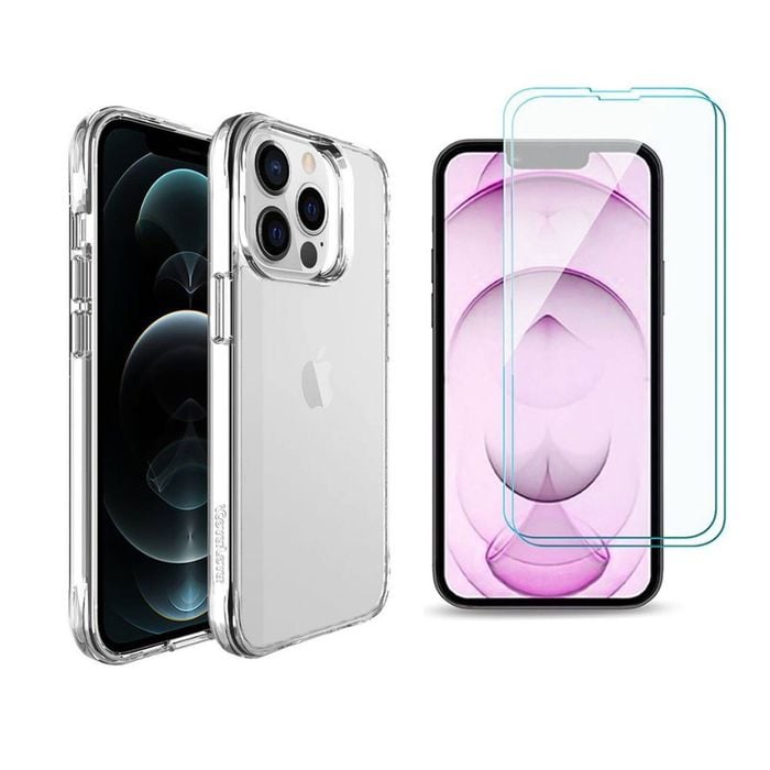 Icoverlover For Iphone 13 Pro Case + [2-pack] Glass Screen Protectors Clear