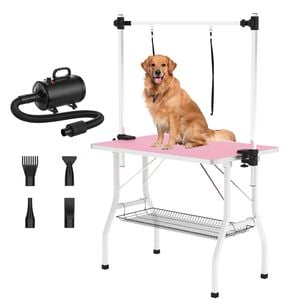 Advwin Pet Grooming Table + Pet Hair Dryer Dog Cat Grooming Salon Table