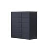 Tallboy MDF Construction Fabric Upholstery Iron Feet in Black