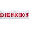 2x LVD Furry Ho Ho Ho Cushion Pillow Christmas Bedding/Sofa Decor 35x55cm Rect