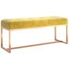 vidaXL Bench Mustard Yellow Velvet Entryway Living Room Hall Seating Furniture