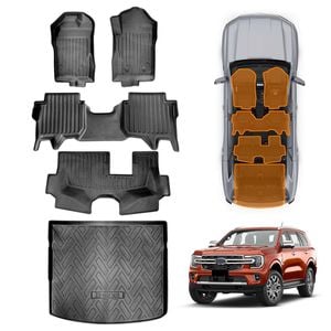 3D Heavy Duty All Weather Car Mat Boot Liner Floor Liner for Ford Everest 2022-Onwards