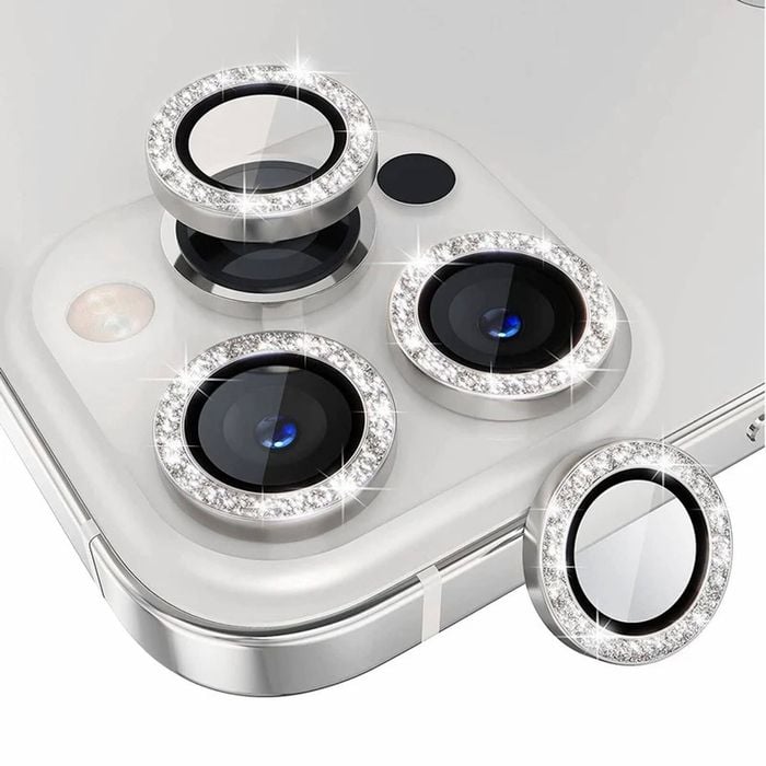Tough On iPhone 15 Pro / iPhone 15 Pro Max Rear Camera Protector Tempered Glass Glitter Diamond