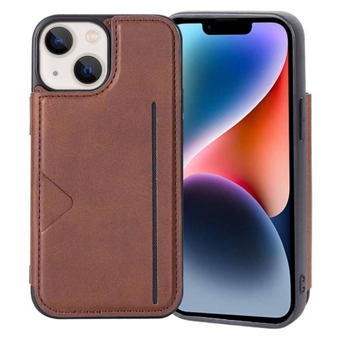 Soka Hanman Card Leather Case (suits Iphone 15 Plus) - Brown