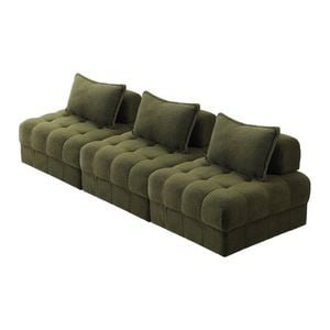 Oikiture 3 Seater Boucle Modular Sofa Lounge Chair