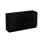 Stein 1500 x 450 x 810mm Black Select Floor Standing Vanity - Cabinet Only