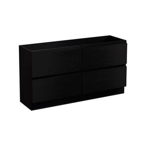Stein 1500 x 450 x 810mm Black Select Floor Standing Vanity - Cabinet Only