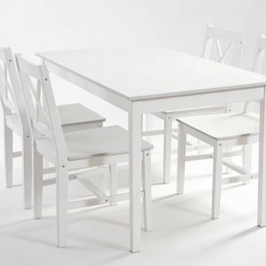 Ajax 5-Piece Dining Set - White