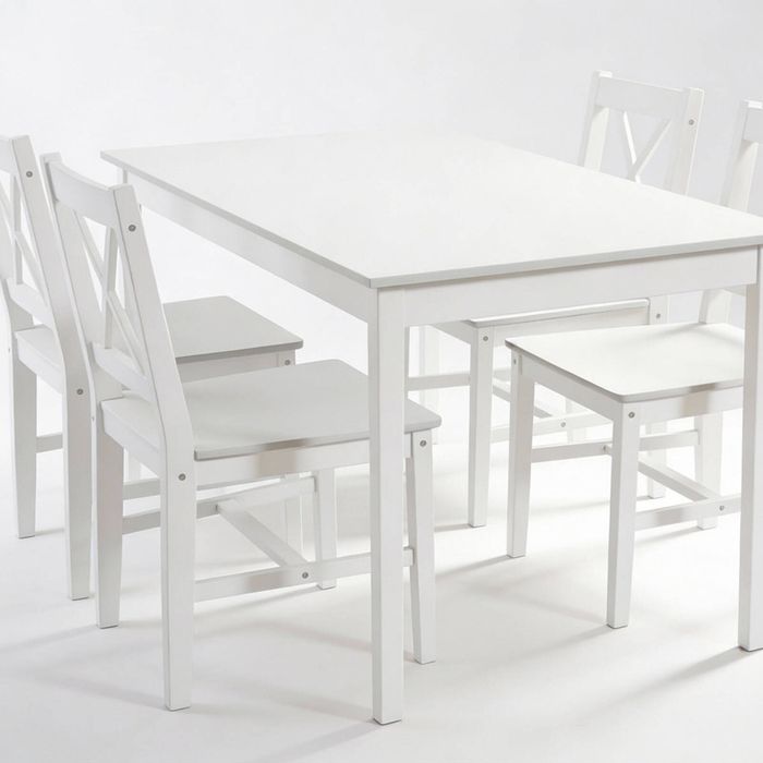 Ajax 5-Piece Dining Set - White