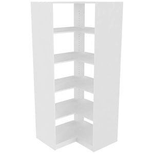 Lugna 1850 x 800 x 450mm Crisp White 4 Shelves Robe Insert - White