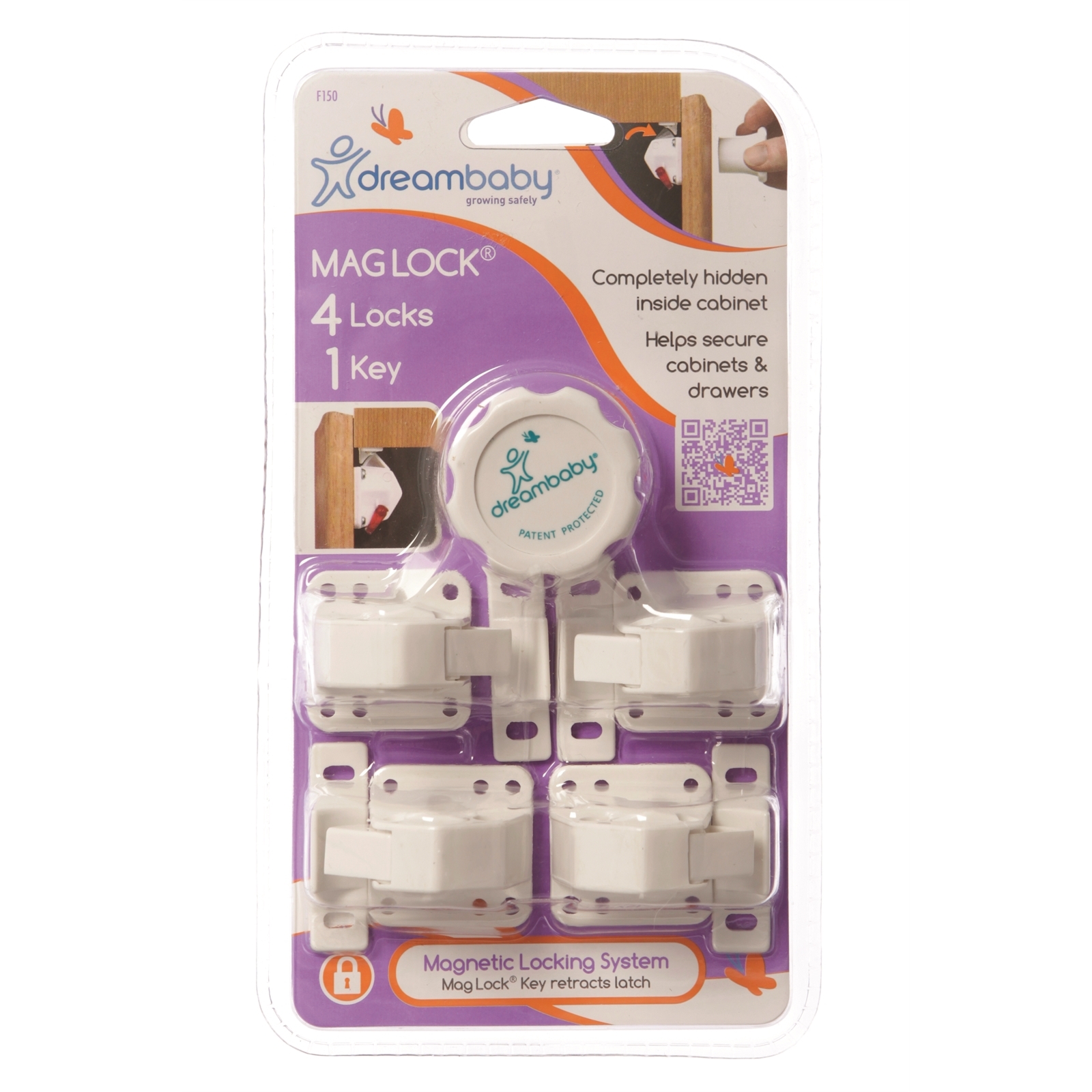 Dreambaby Child Safety Mag Lock 4 Magnetic Lock System With 1 Key