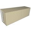 Build-a-Shed 1.5 x 6 x 2m Sliding Door Tunnel Shed Without Side Doors - Cream