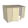 Build-a-Shed 3.0 x 1.5 x 2.0m Zinc Double Hinge Door Narrow Shed - Cream