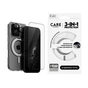 Panzer 3forinfor1 Ceramic Bundle Case Protector for iPhone 16 Pro - Clear