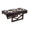 DATS Black Adjustable Dog Feeder