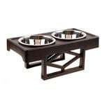 DATS Black Adjustable Dog Feeder