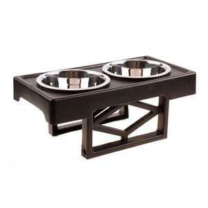 Pet Zone Black Adjustable Dog Feeder