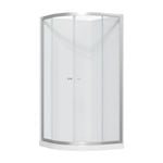 Stein 900 x 1830mm Chrome Vida Curved Flat Wall Shower Package