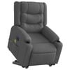 vidaXL Electric Stand up Massage Recliner Chair Armchair Dark Grey Fabric