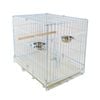 Collapsible Pet Carrier Travel Cage for Medium Bird Cockatoo White Travel Cage