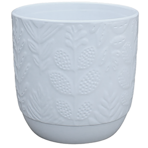 Northcote Pottery 17cm White Ava Fleur Egg Pot