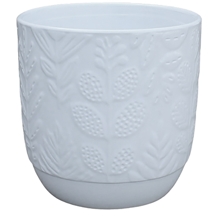 Northcote Pottery 17cm White Ava Fleur Egg Pot