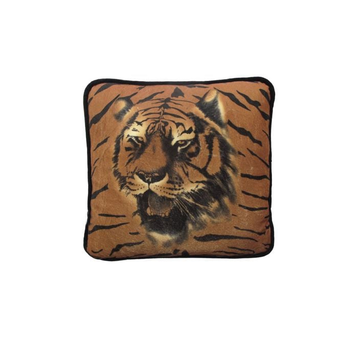 Bloomington Africa Safari Square Piped Edge Cushion 36 x 36 cm Tiger