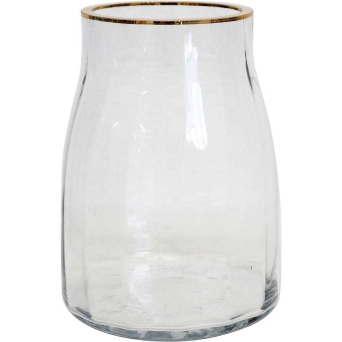 LVD Taper Flower Vase Container 12x21cm Large - Clear