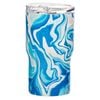 Porta Summer Swirl Stainless Steel 420ml Travel Mug Drink Water Tumbler Blue