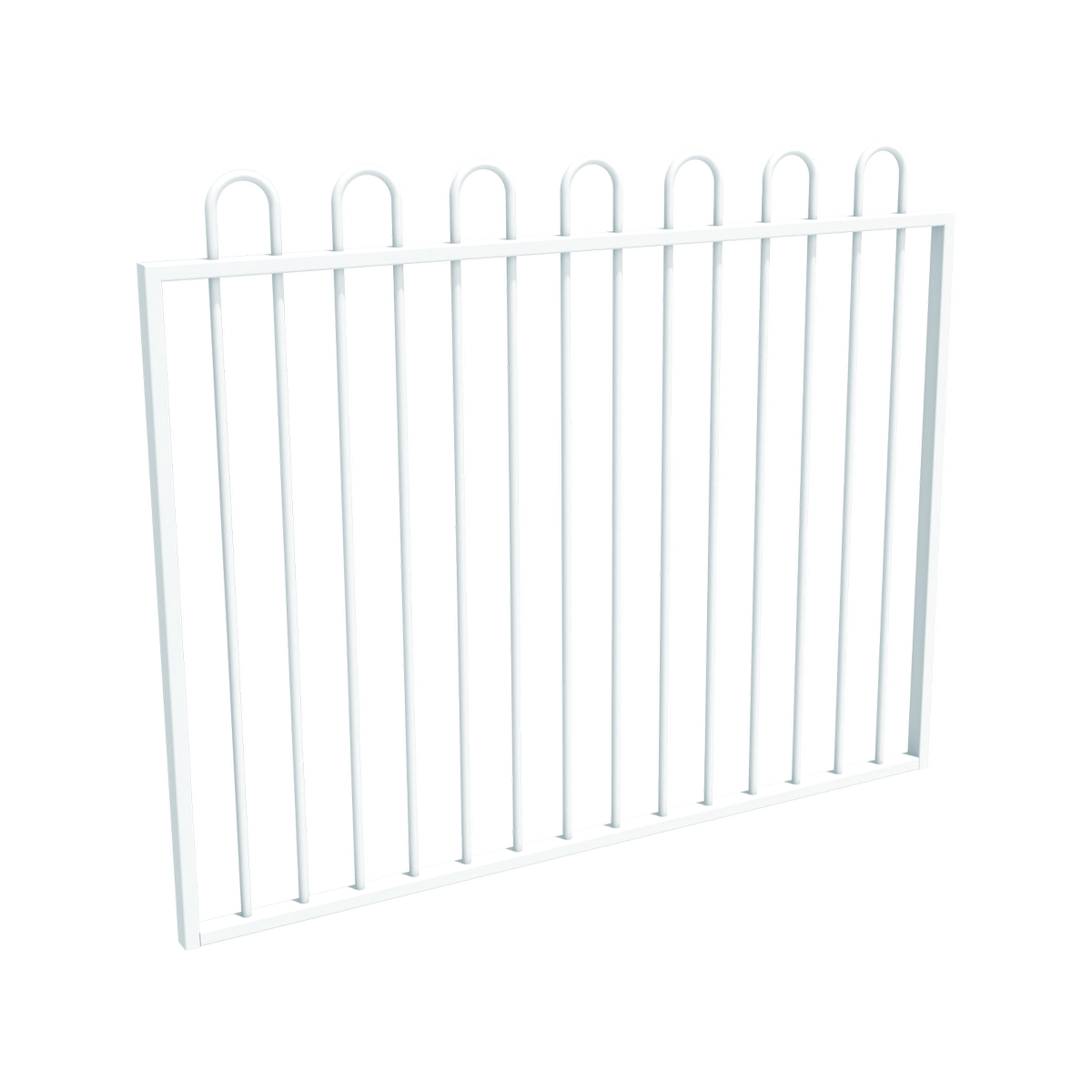 ProtectorAl 1201 - 1500 x 1200mm Pearl White Aluminium Garden Gate Loop ...