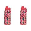 2PK Annabel Trends Watermate 950ml Stainless Steel Bottle Midnight Blooms