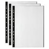 3x Marbig Bindermate 20-pockets A4 Display Book Document Organiser Clear/black