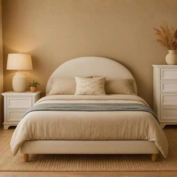 Big Lot Beige Queen Sophia Bed Frame